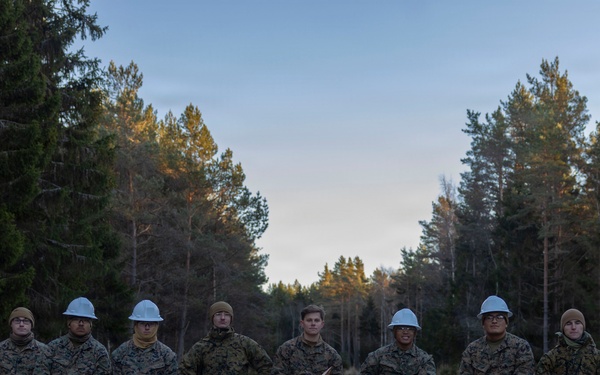 U.S. Marines with MWSS-273 and CLB-6 participate in tree falling operations
