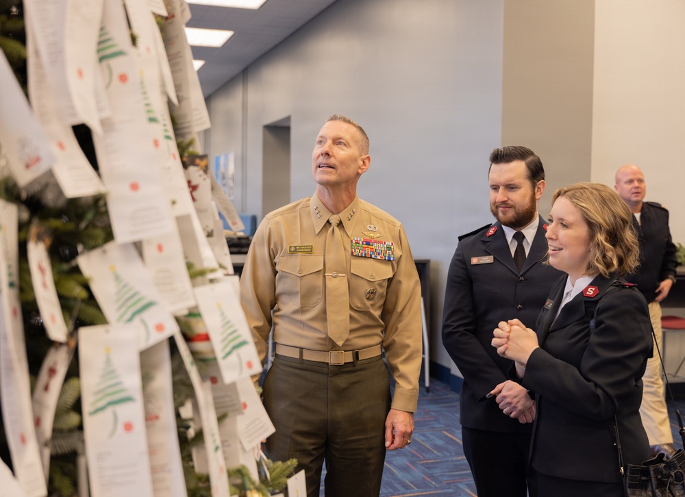 U.S. Naval Academy Angel Tree ceremony in Nimitz Library
