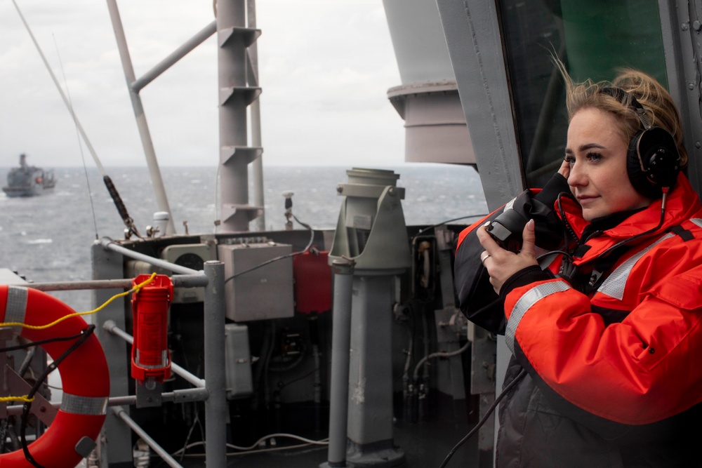 USS Kearsarge Conducts Replenishment At Sea