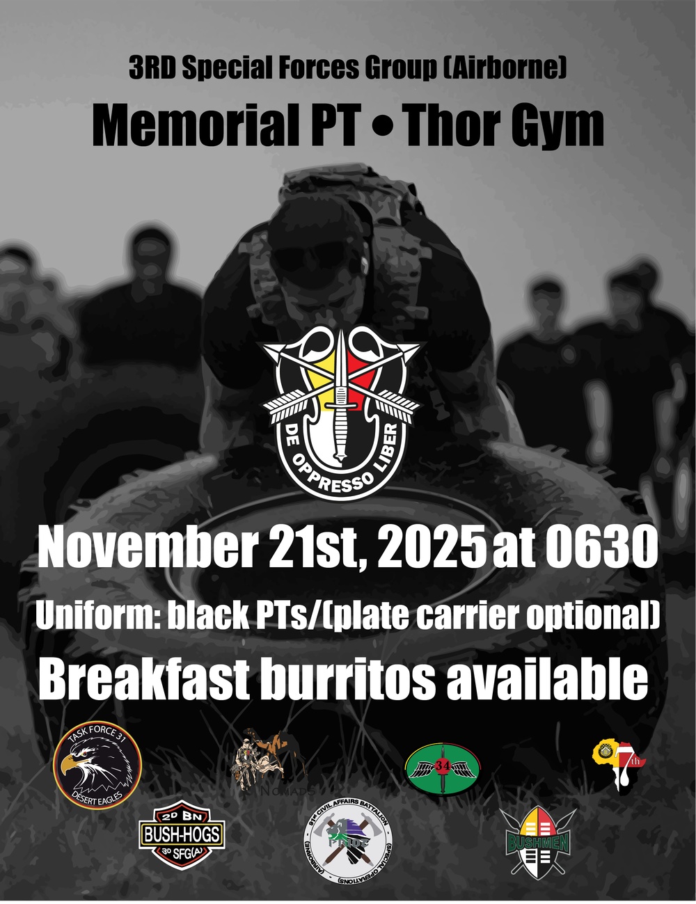 3rd Special Forces Group plans memorial workout for 61 fallen soldiers