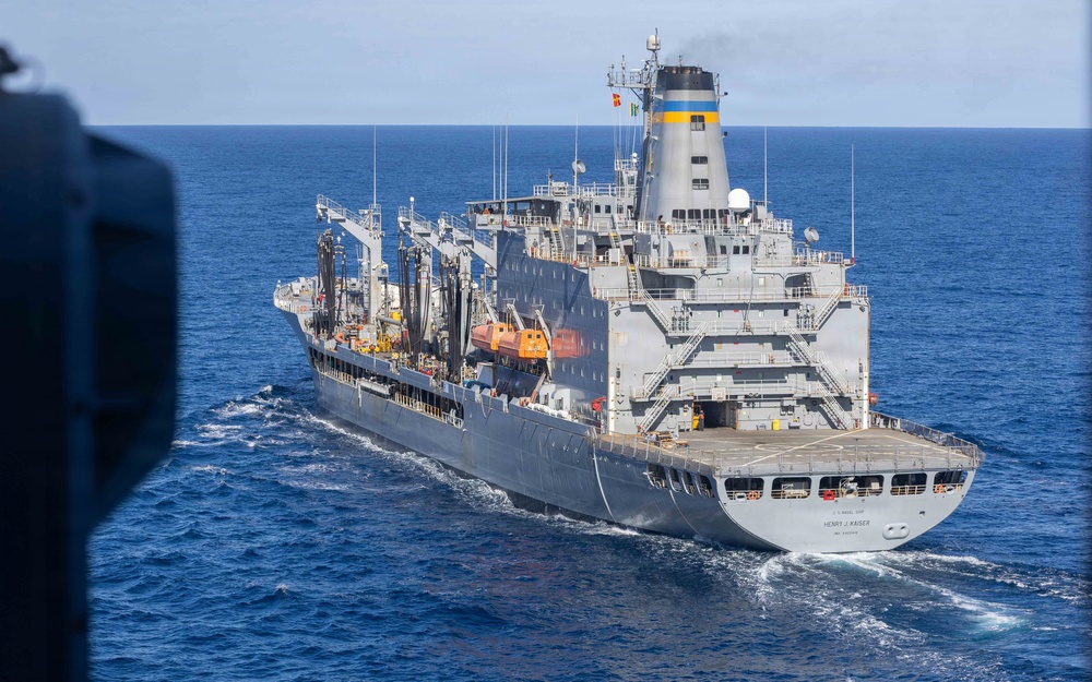 USS Theodore Roosevelt Fueling at Sea