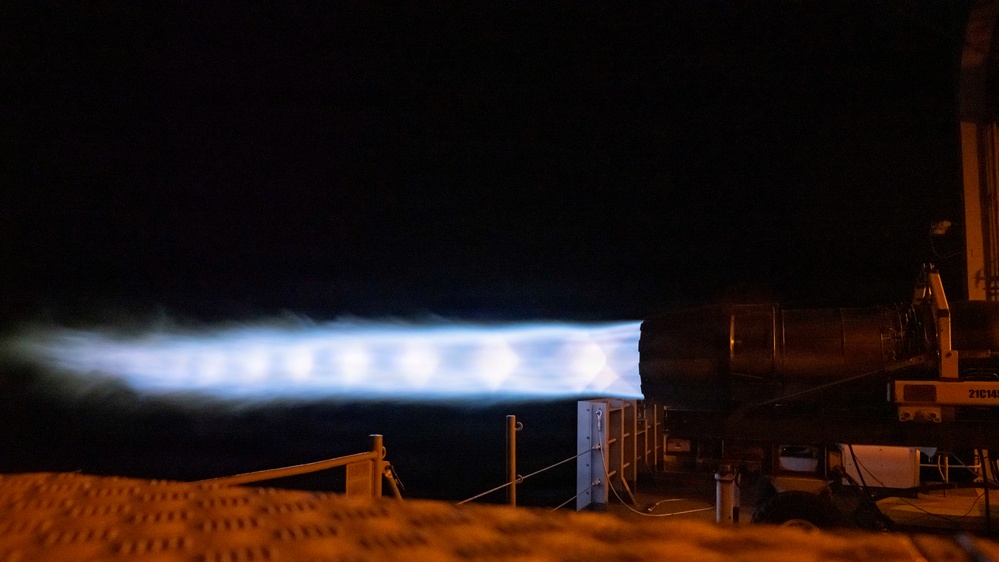 USS Theodore Roosevelt Jet Engine Testing