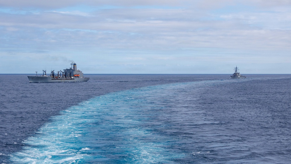 USS Theodore Roosevelt Refueling at Sea