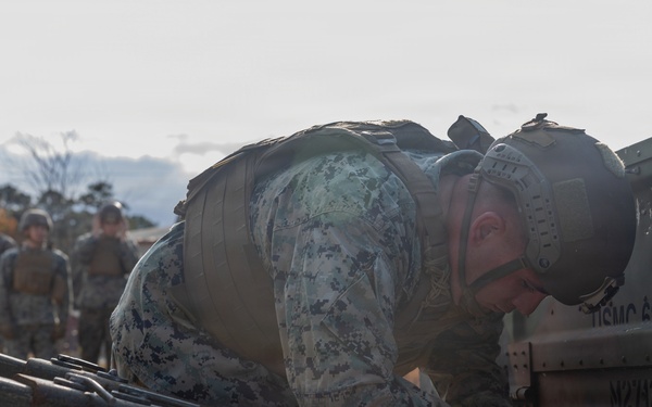 Marines with Headquarters and Service Battalion Conduct Fording and Recovery Training