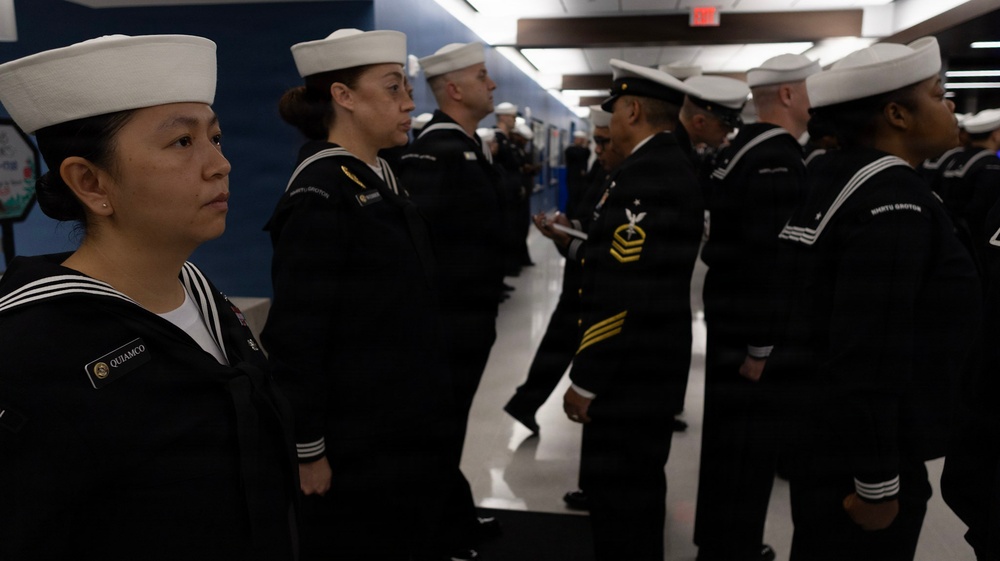 Navy Medicine Readiness and Training Unit Groton Conducts Dress Blues Uniform Inspection