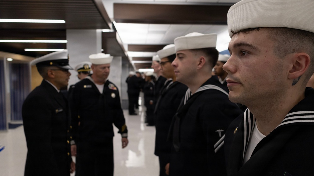 Navy Medicine Readiness and Training Unit Groton Conducts Dress Blues Uniform Inspection