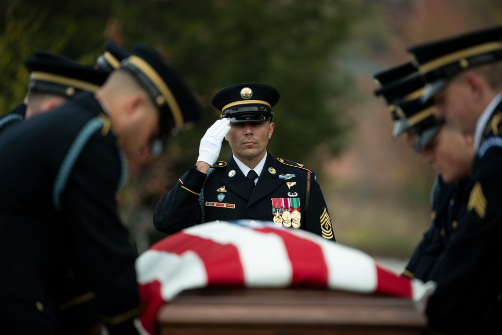 Full Military Funeral Honors with Escort were Conducted for U.S. Army Tech Sgt. Joseph Moore in Section 78