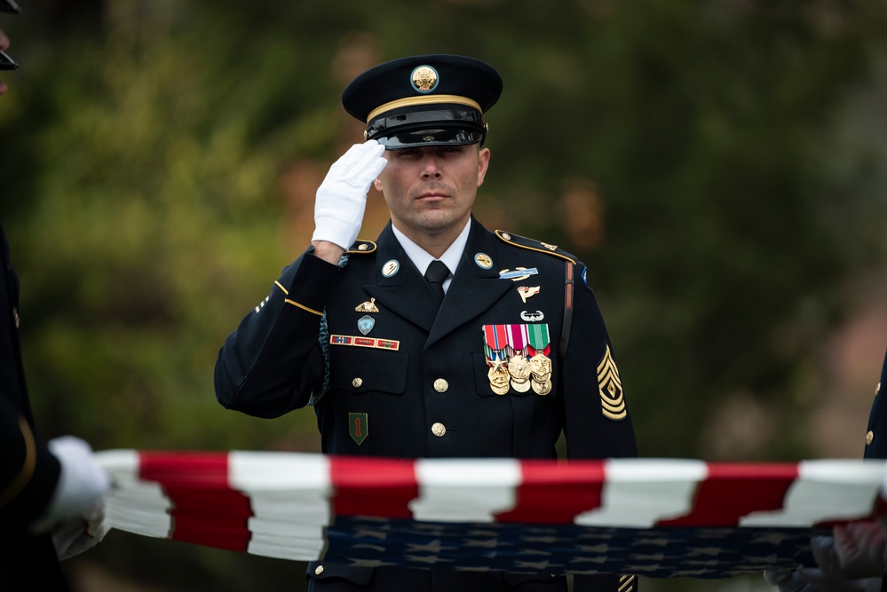 Full Military Funeral Honors with Escort were Conducted for U.S. Army Tech Sgt. Joseph Moore in Section 78