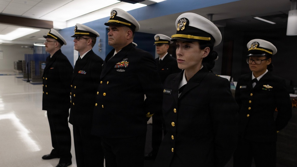Navy Medicine Readiness and Training Unit Groton Conducts Dress Blues Uniform Inspection