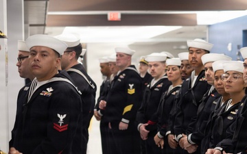 Navy Medicine Readiness and Training Unit Groton Conducts Dress Blues Uniform Inspection