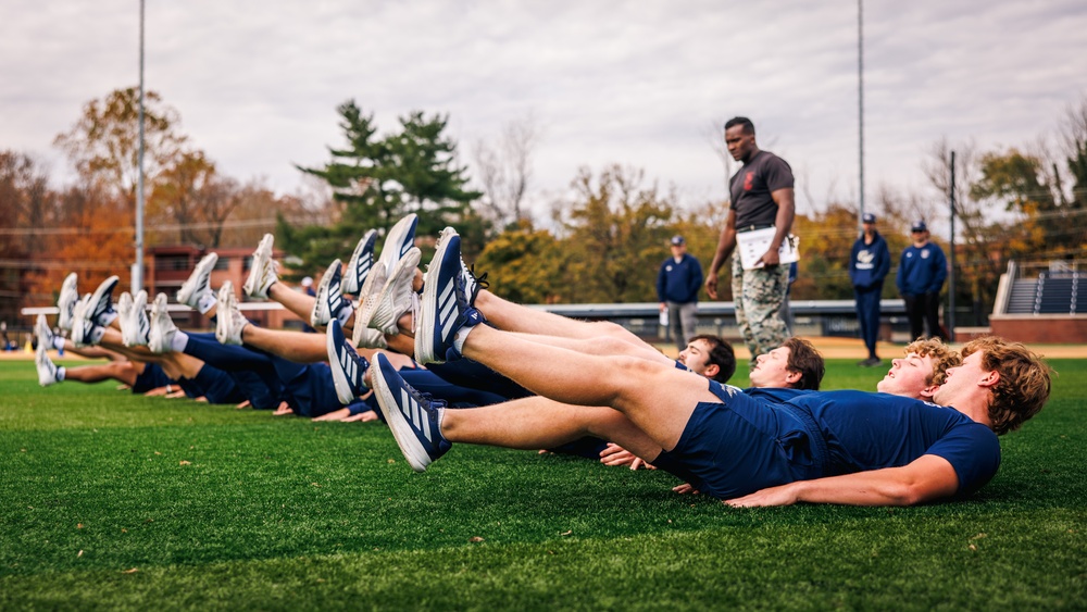 U.S. Marines with MAFCE challenge the George Washington University baseball team