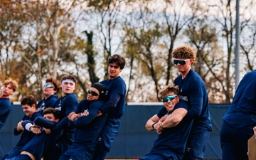 U.S. Marines with MAFCE challenge the George Washington University baseball team