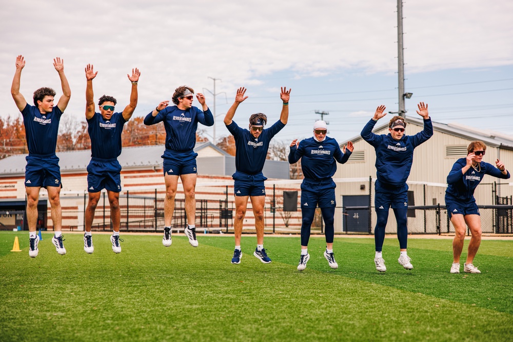U.S. Marines with MAFCE challenge the George Washington University baseball team