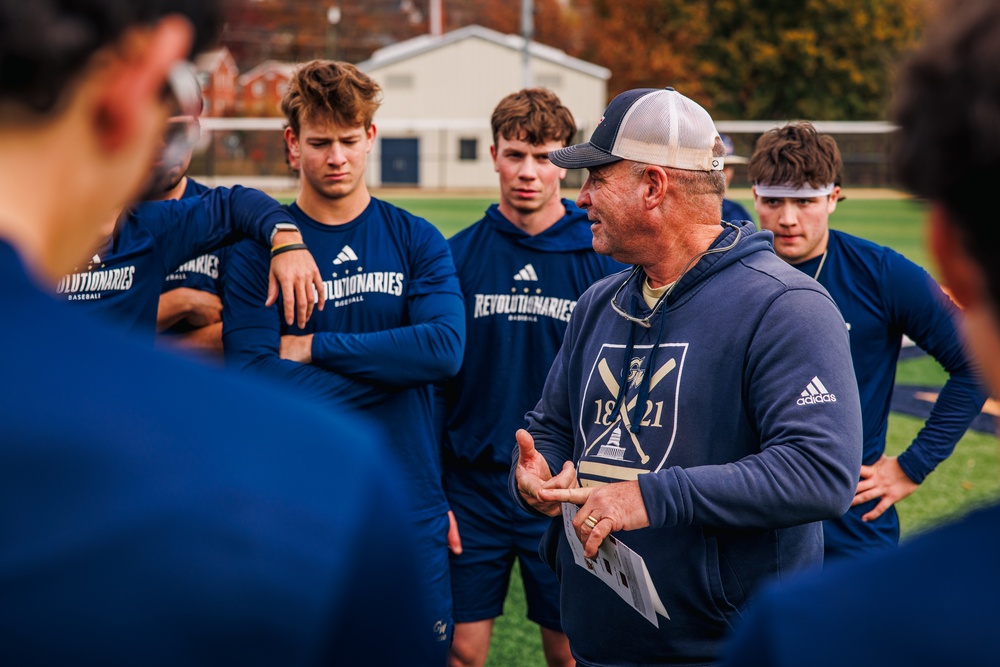 U.S. Marines with MAFCE challenge the George Washington University baseball team