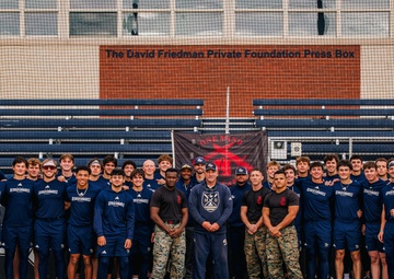 U.S. Marines with MAFCE challenge the George Washington University baseball team