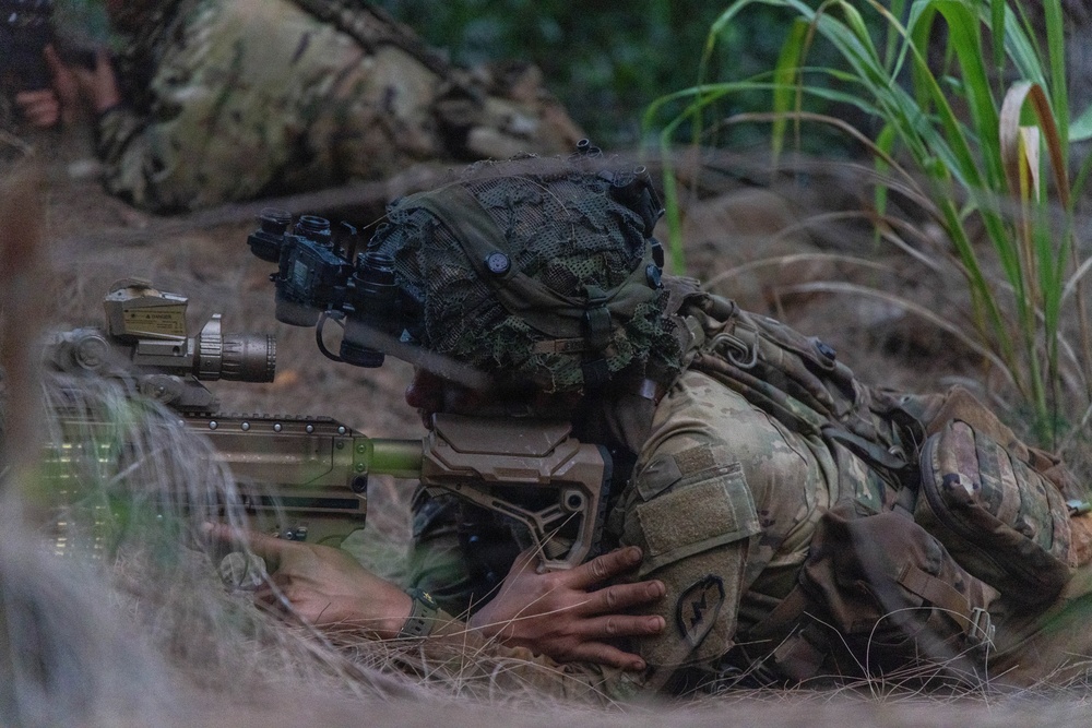 Soldier pulls security