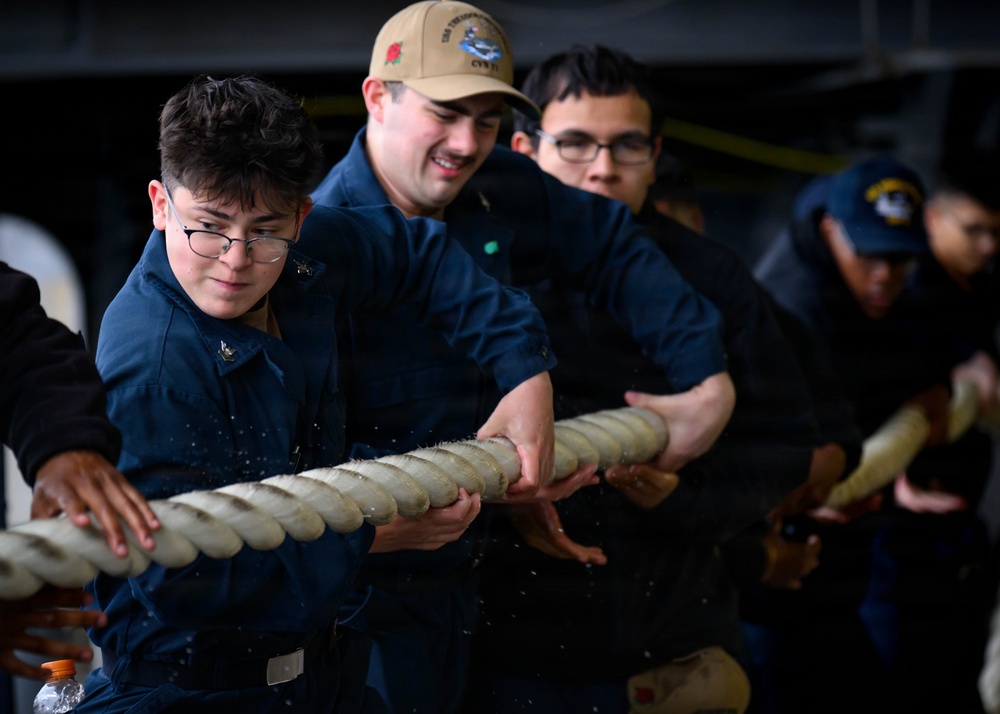 USS Theodore Roosevelt Line Handling