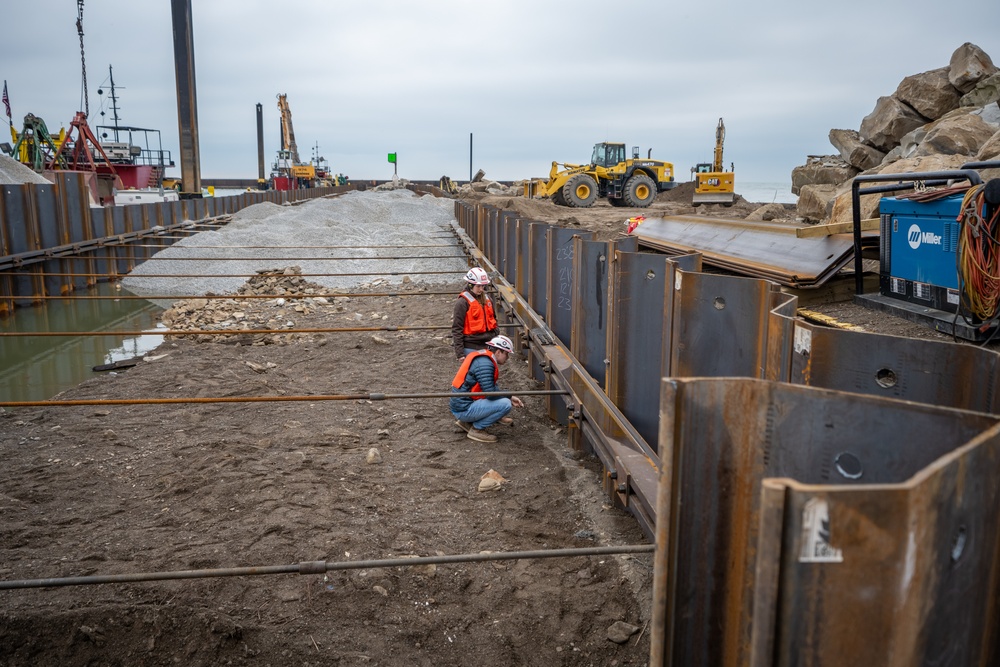 Vermilion Harbor East Pier Repairs Progress