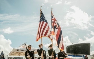 USS Missouri Holds Change of Command Ceremony