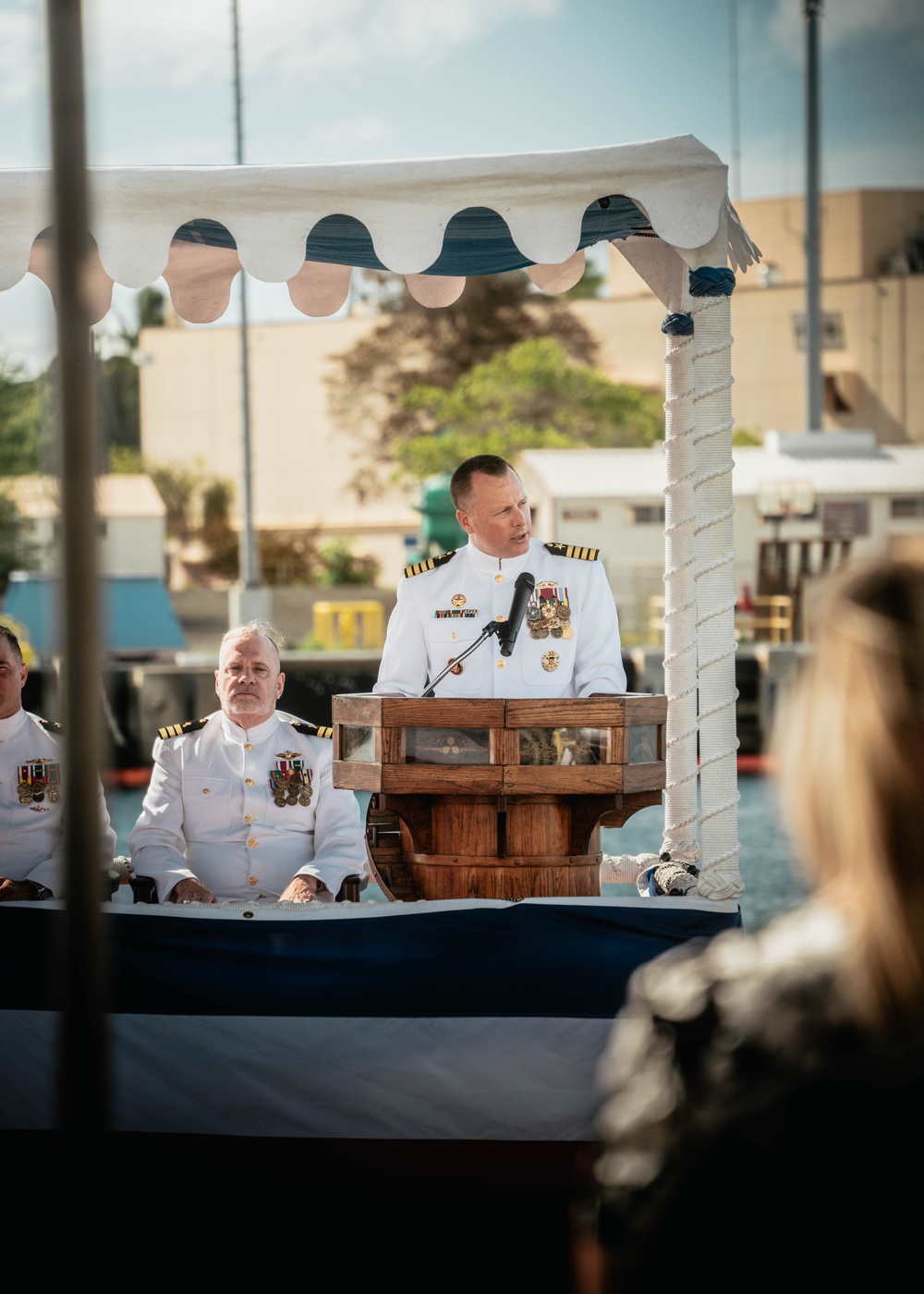 USS Missouri Holds Change of Command Ceremony