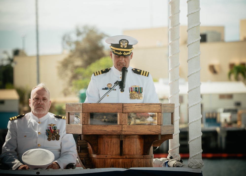 USS Missouri Holds Change of Command Ceremony