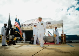 USS Missouri Holds Change of Command Ceremony