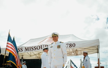 USS Missouri Holds Change of Command Ceremony