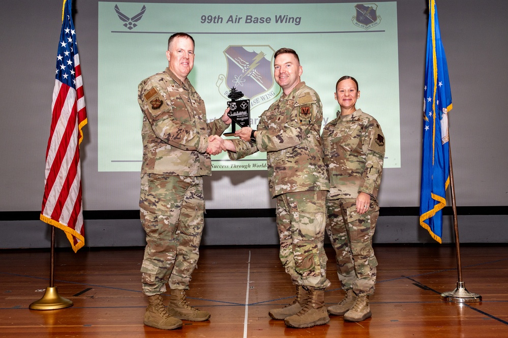Recognizing excellence: 99th Air Base Wing 3rd quarter award ceremony