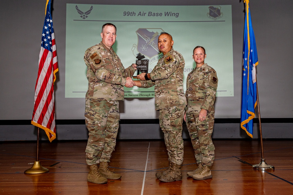 Recognizing excellence: 99th Air Base Wing 3rd quarter award ceremony
