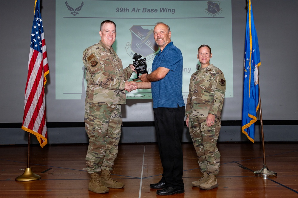 Recognizing excellence: 99th Air Base Wing 3rd quarter award ceremony