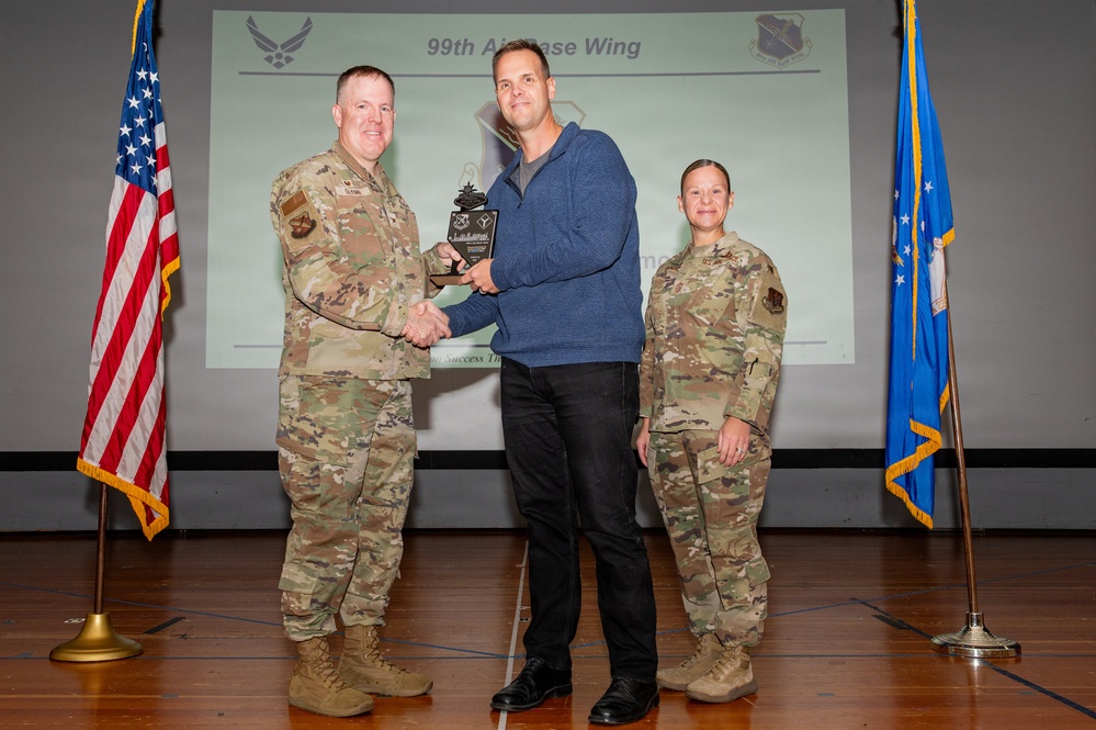 Recognizing excellence: 99th Air Base Wing 3rd quarter award ceremony