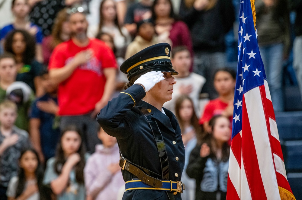 Oregon Army National Guard participates in Veterans Day event hosted by Crossler Middle School