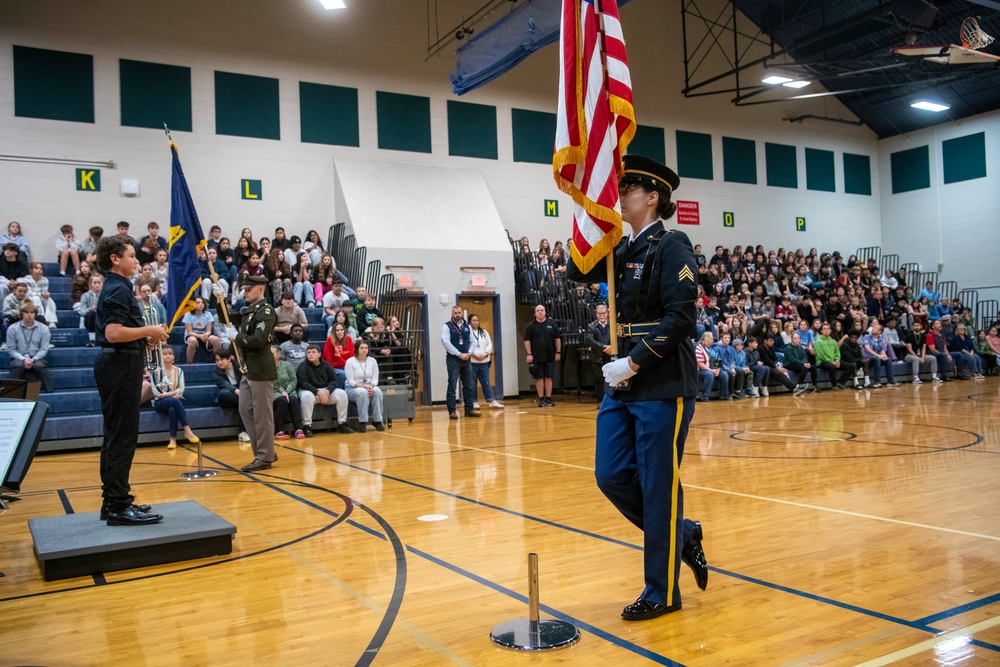 Oregon Army National Guard participates in Veterans Day event hosted by Crossler Middle School