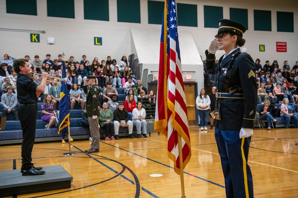 Oregon Army National Guard participates in Veterans Day event hosted by Crossler Middle School