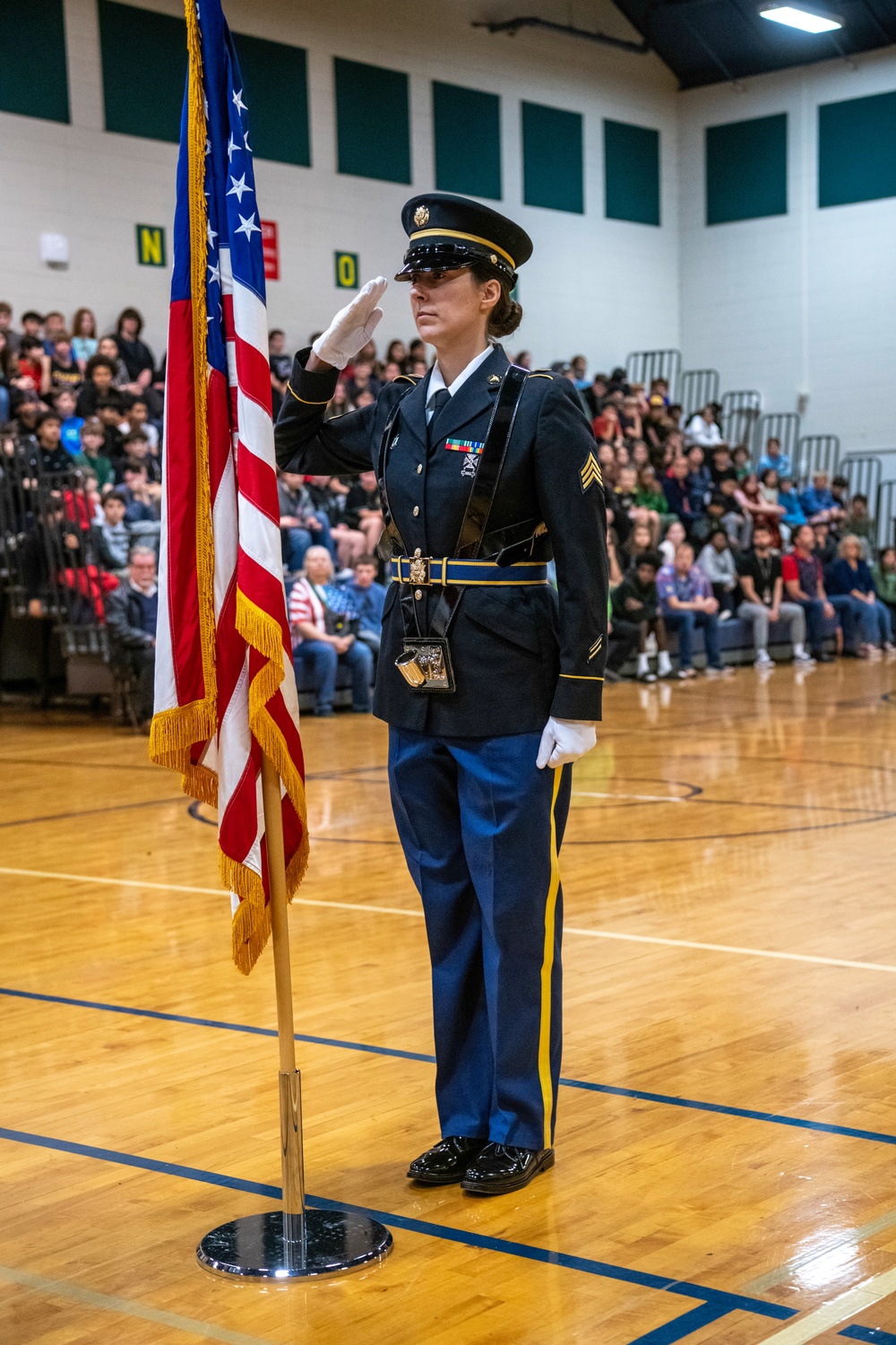 Oregon Army National Guard participates in Veterans Day event hosted by Crossler Middle School