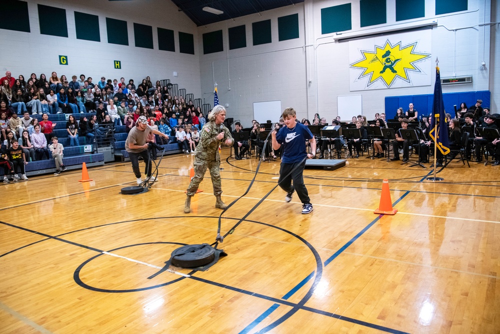 Oregon Army National Guard participates in Veterans Day event hosted by Crossler Middle School