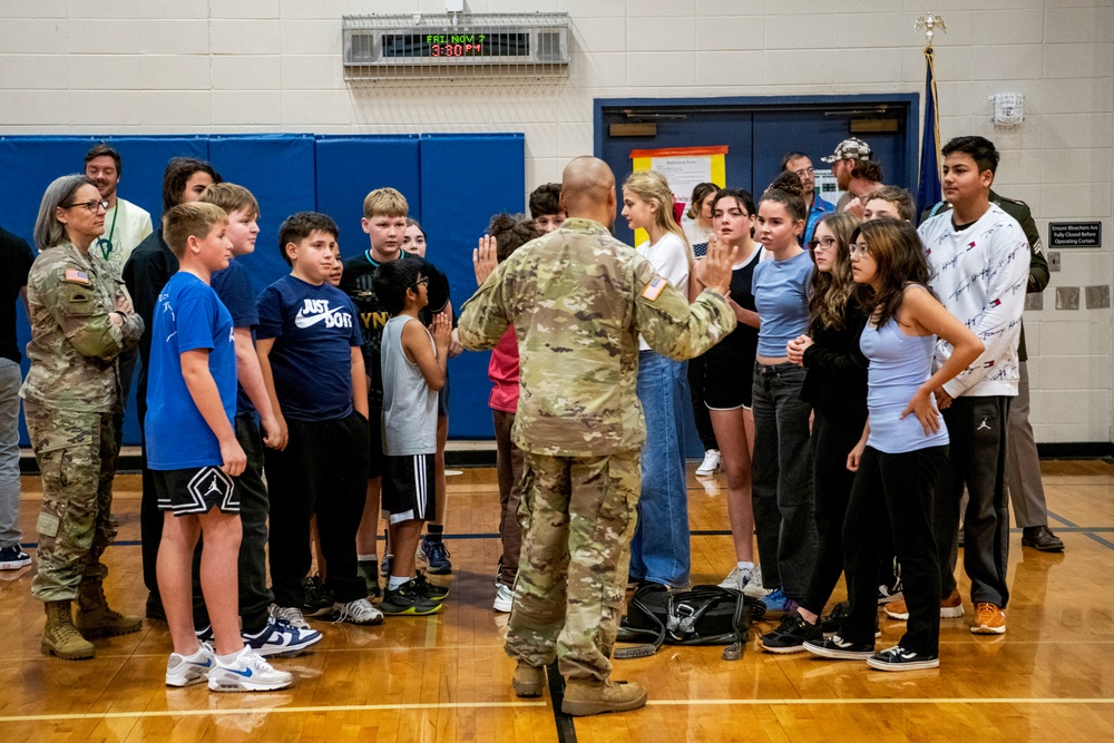 Oregon Army National Guard participates in Veterans Day event hosted by Crossler Middle School