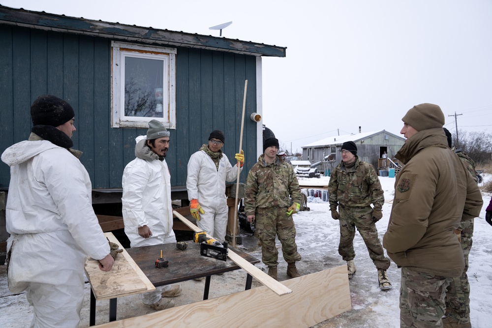 AKOM members deliver supplies to Napakiak during Operation Halong Response