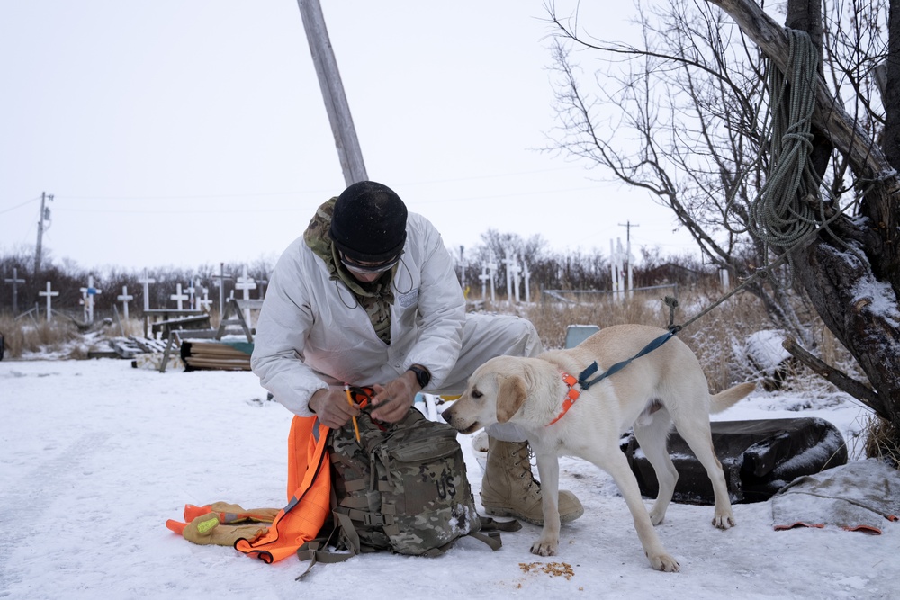 AKOM members deliver supplies to Napakiak during Operation Halong Response