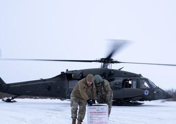 AKOM members deliver supplies to Napakiak during Operation Halong Response