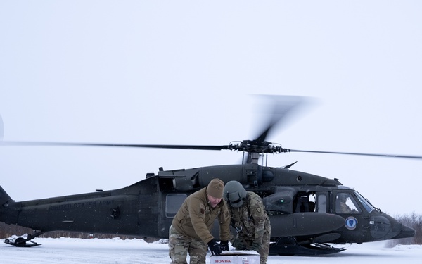 AKOM members deliver supplies to Napakiak during Operation Halong Response