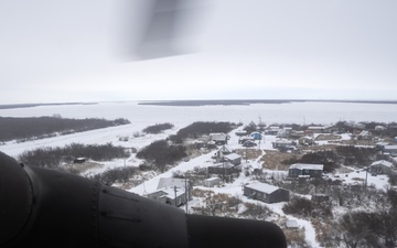 AKOM members deliver supplies to Napakiak during Operation Halong Response