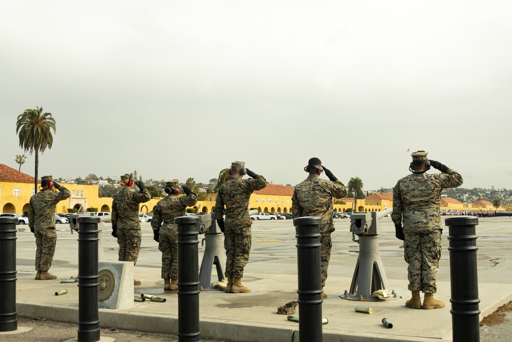 Secretary of the Navy 19-Gun Salute at MCRD San Diego