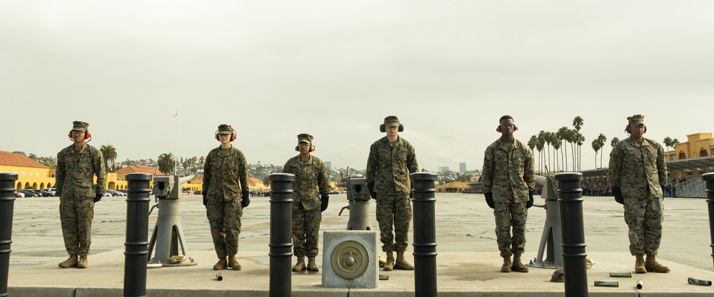 Secretary of the Navy 19-Gun Salute at MCRD San Diego