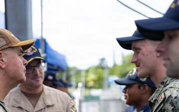 SWO Boss Visits USS Frank E. Petersen Jr. (DDG 121)