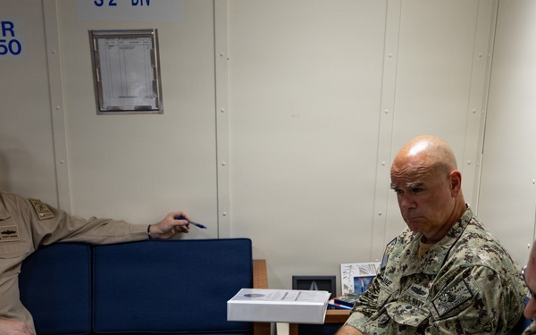 SWO Boss Visits USS Frank E. Petersen Jr. (DDG 121)