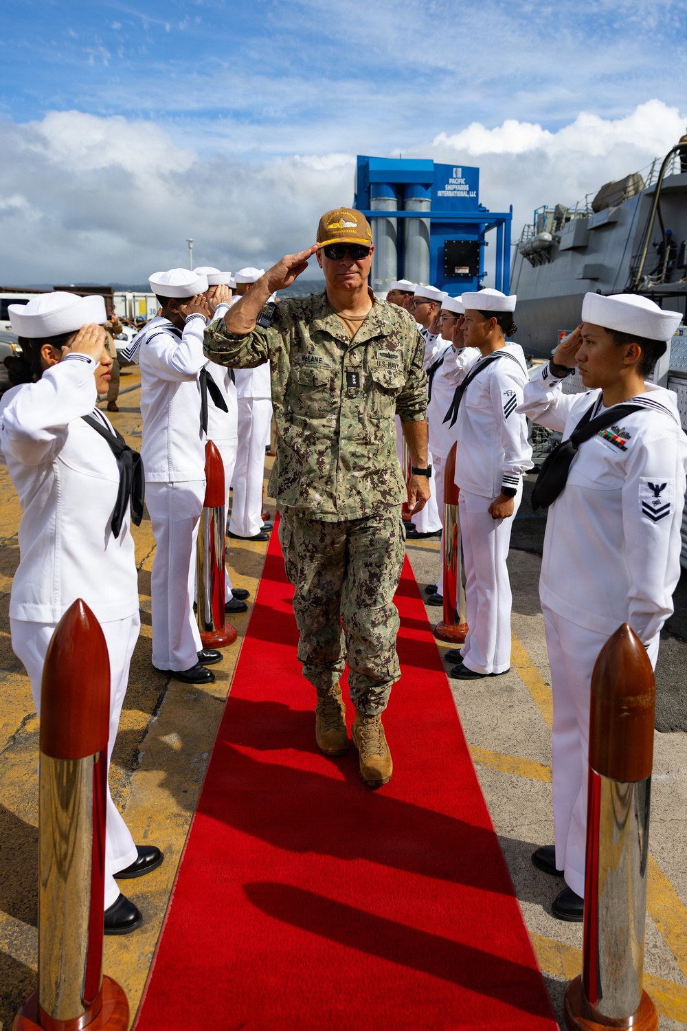 SWO Boss Visits USS William P. Lawrence (DDG 110)