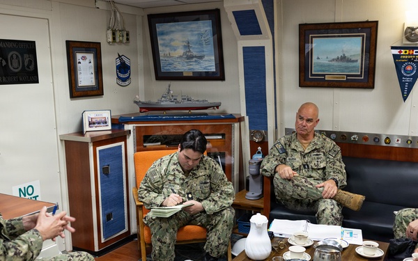 SWO Boss Visits USS William P. Lawrence (DDG 110)