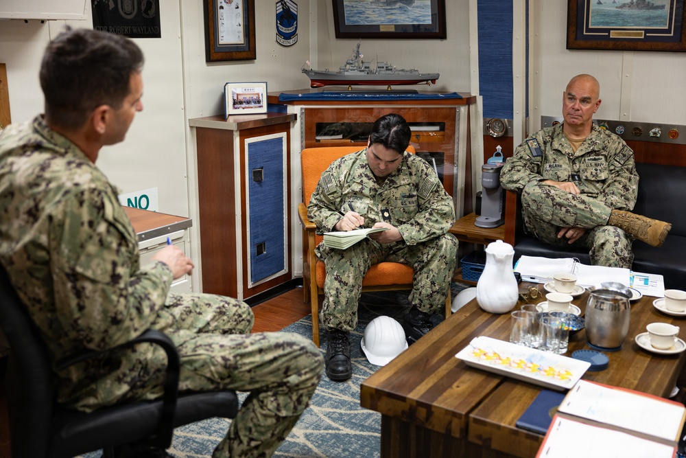 SWO Boss Visits USS William P. Lawrence (DDG 110)