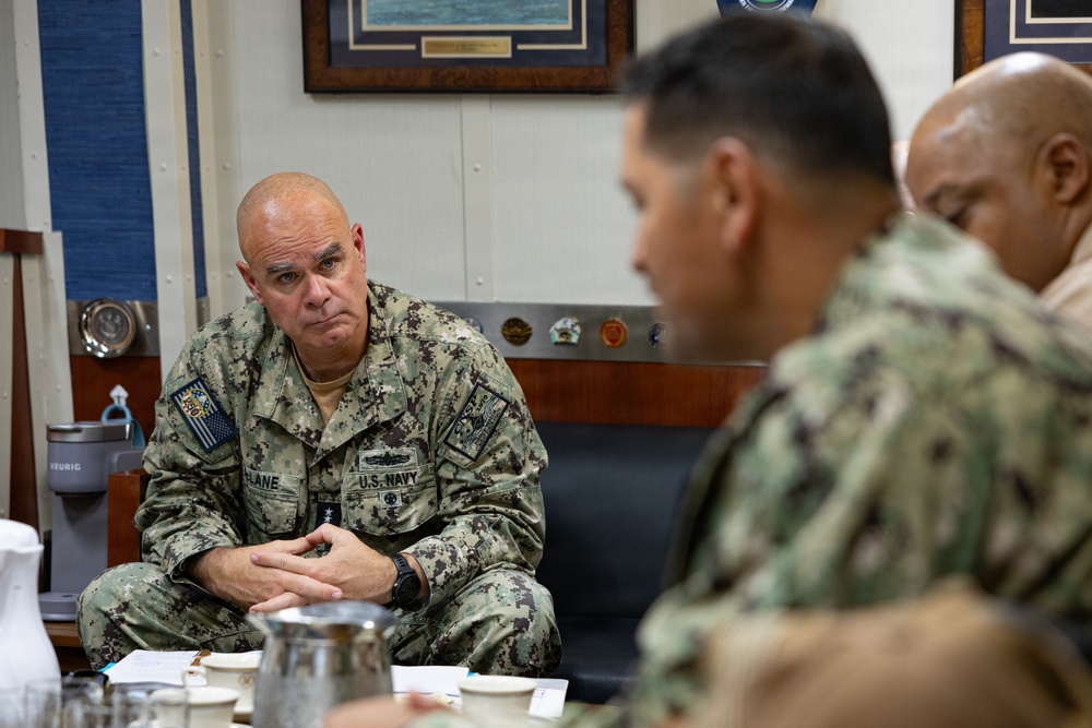 SWO Boss Visits USS William P. Lawrence (DDG 110)